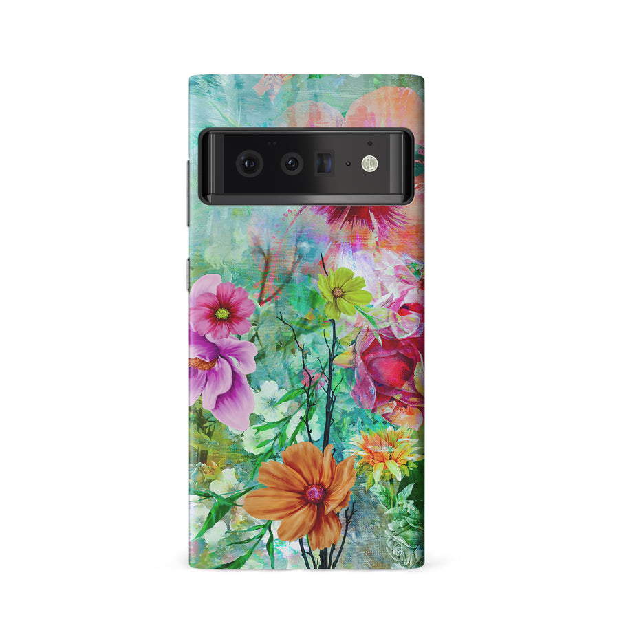 Google Pixel 6 Radiant Springtime Painted Flowers Phone Case