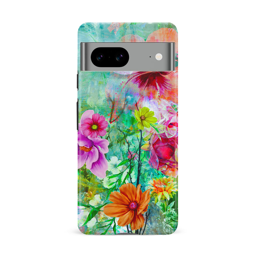 Google Pixel 8A Radiant Springtime Painted Flowers Phone Case