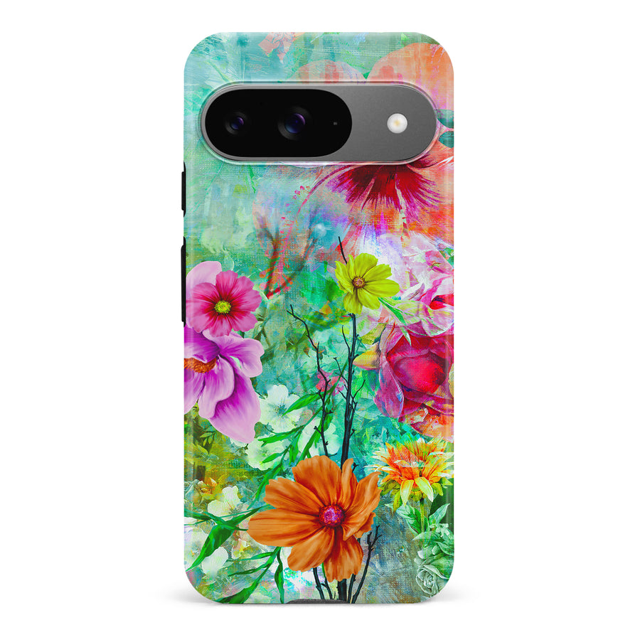 Google Pixel 9 Radiant Springtime Painted Flowers Phone Case