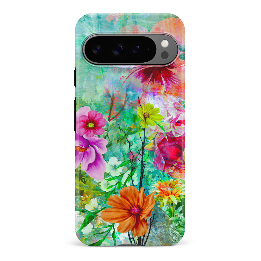 Google Pixel 9 Pro Radiant Springtime Painted Flowers Phone Case