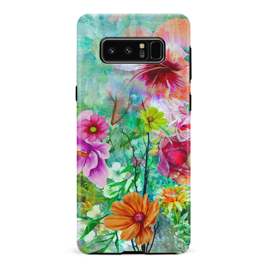 Samsung Galaxy Note 8 Radiant Springtime Painted Flowers Phone Case