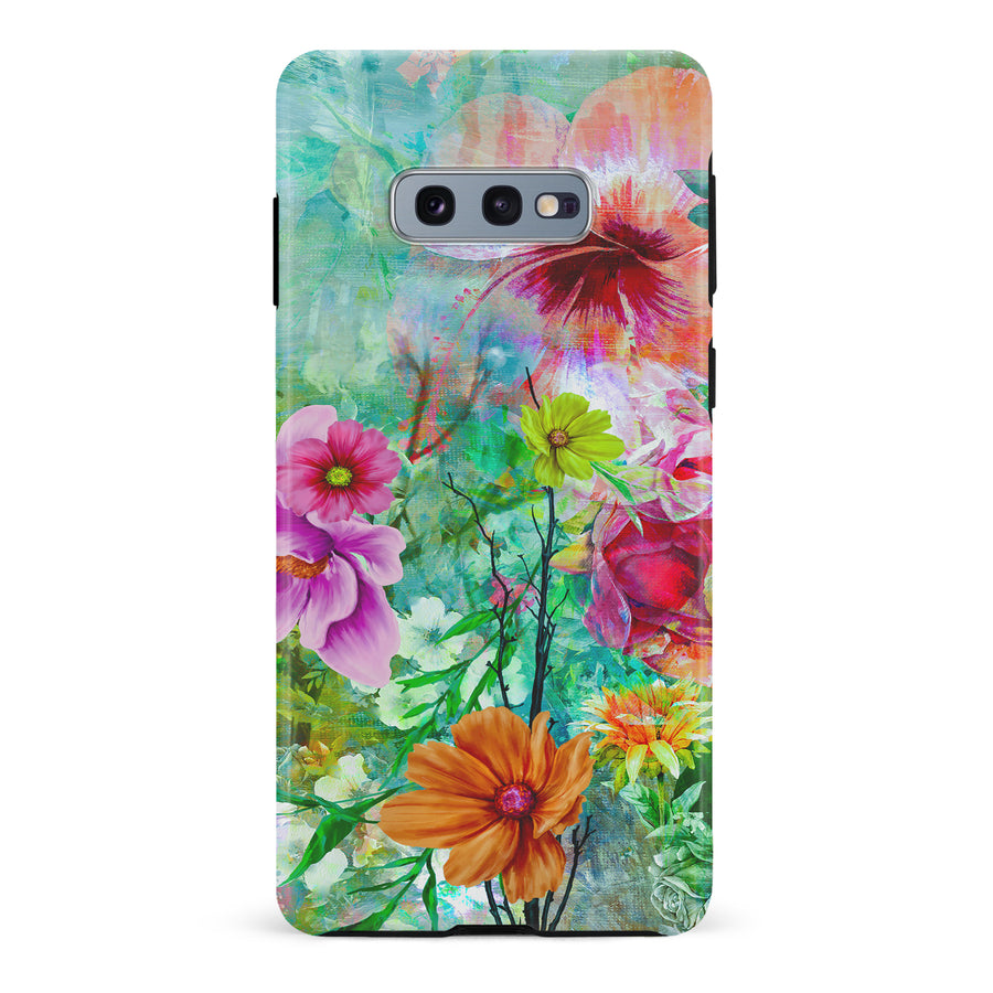 Samsung Galaxy S10e Radiant Springtime Painted Flowers Phone Case