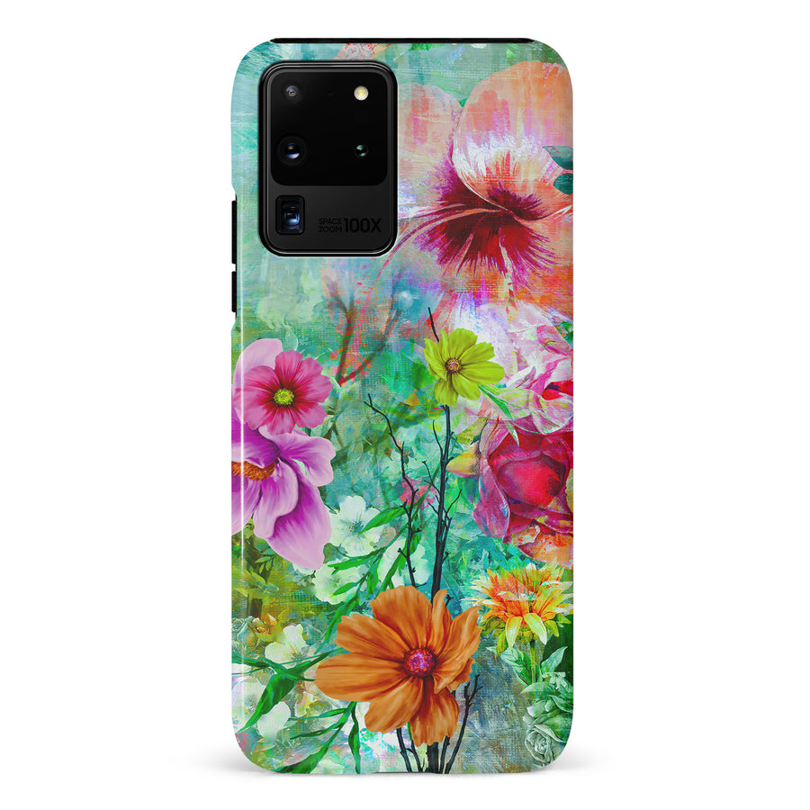 Samsung Galaxy S20 Ultra Radiant Springtime Painted Flowers Phone Case