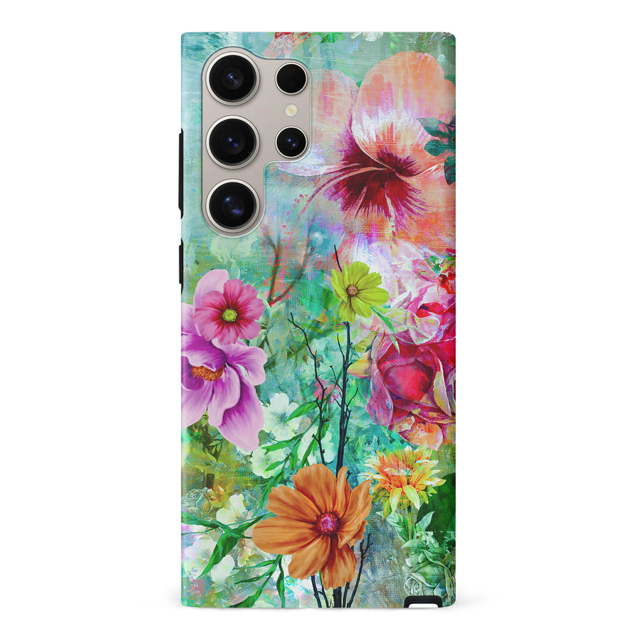 Samsung Galaxy S24 Ultra Radiant Springtime Painted Flowers Phone Case