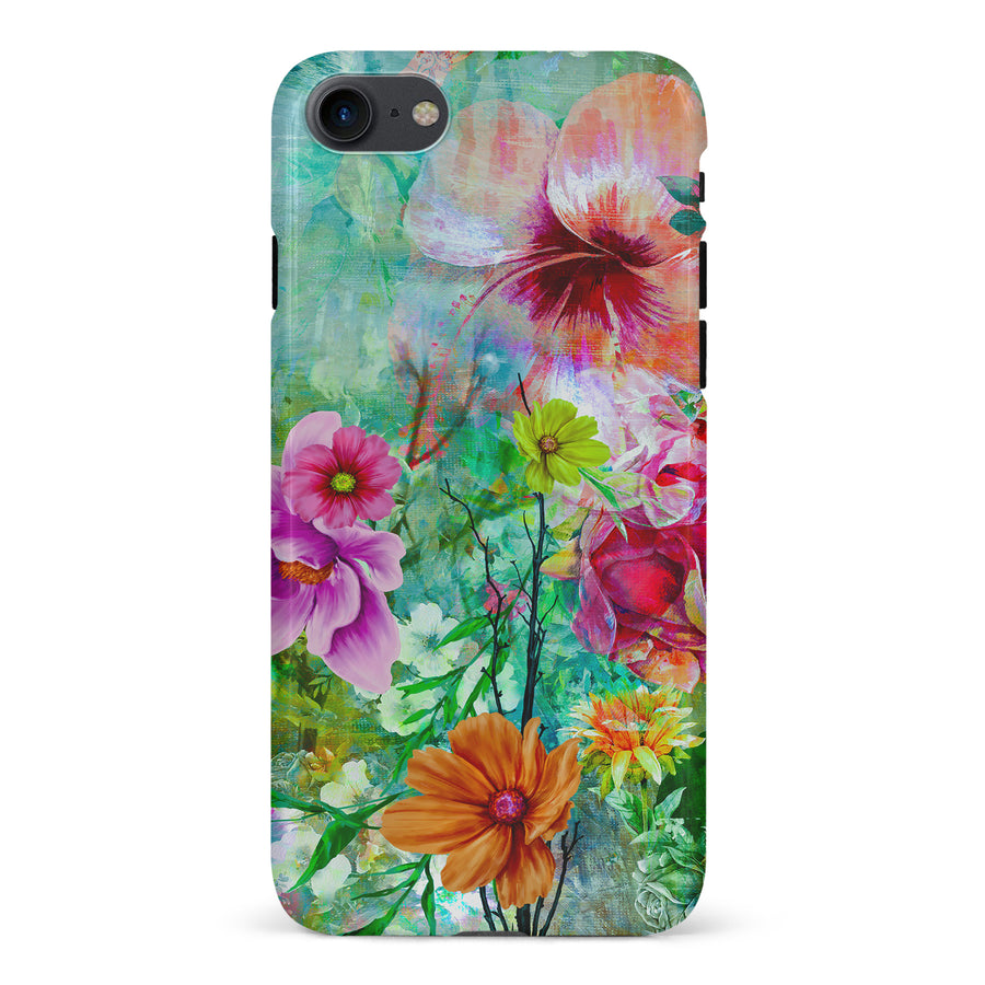 iPhone 7/8/SE Radiant Springtime Painted Flowers Phone Case