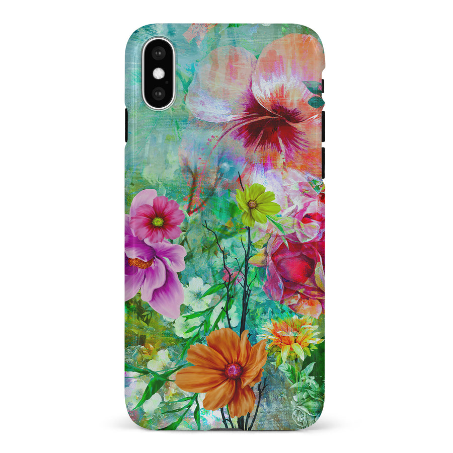 iPhone X/XS Radiant Springtime Painted Flowers Phone Case