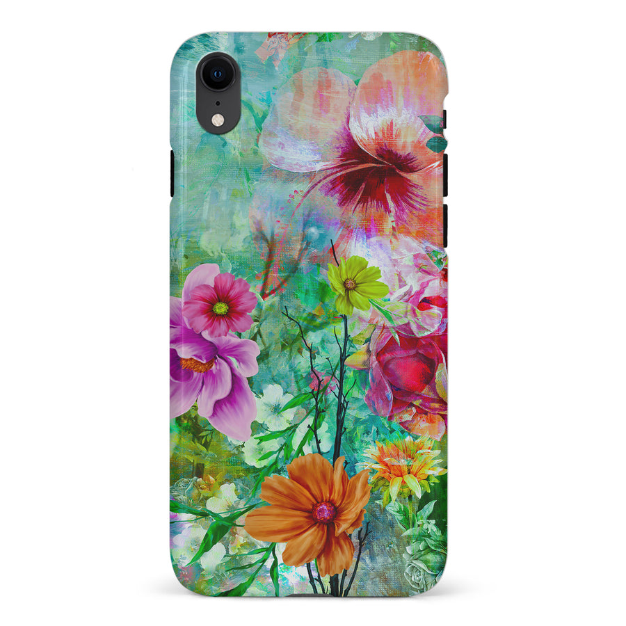 iPhone XR Radiant Springtime Painted Flowers Phone Case