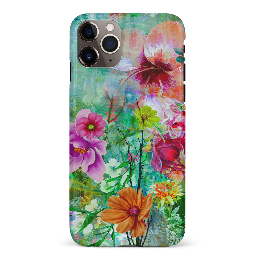 iPhone 11 Pro Max Radiant Springtime Painted Flowers Phone Case