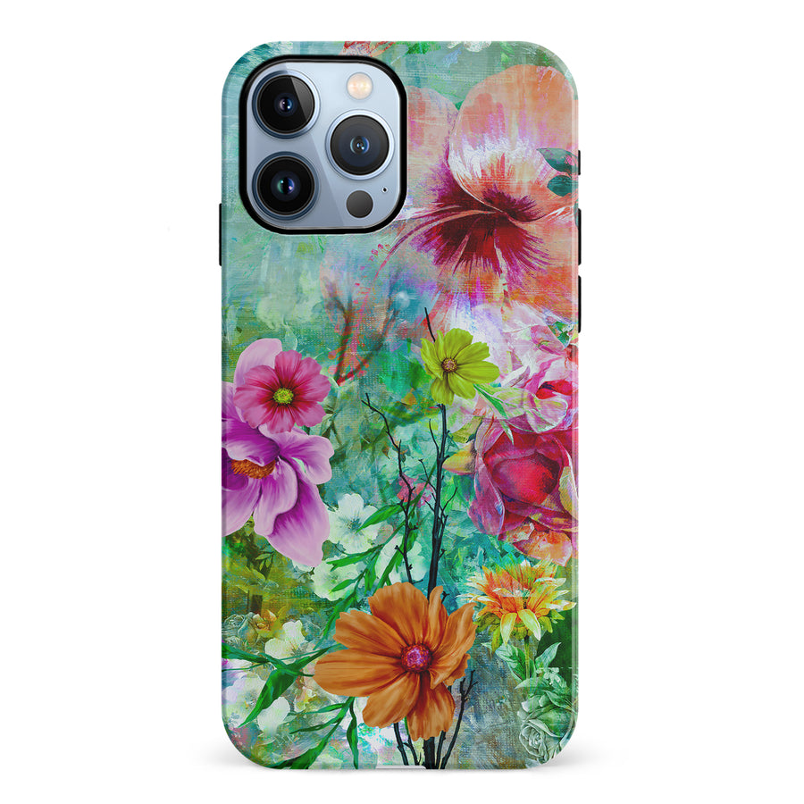 iPhone 12 Pro Radiant Springtime Painted Flowers Phone Case