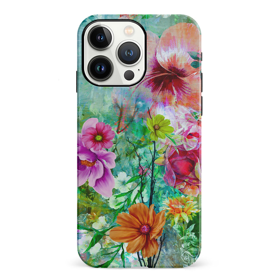 iPhone 13 Pro Radiant Springtime Painted Flowers Phone Case