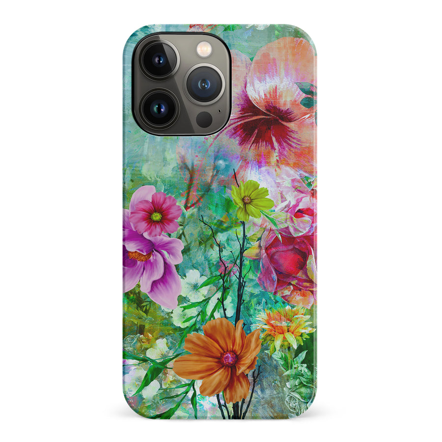 iPhone 14 Pro Radiant Springtime Painted Flowers Phone Case