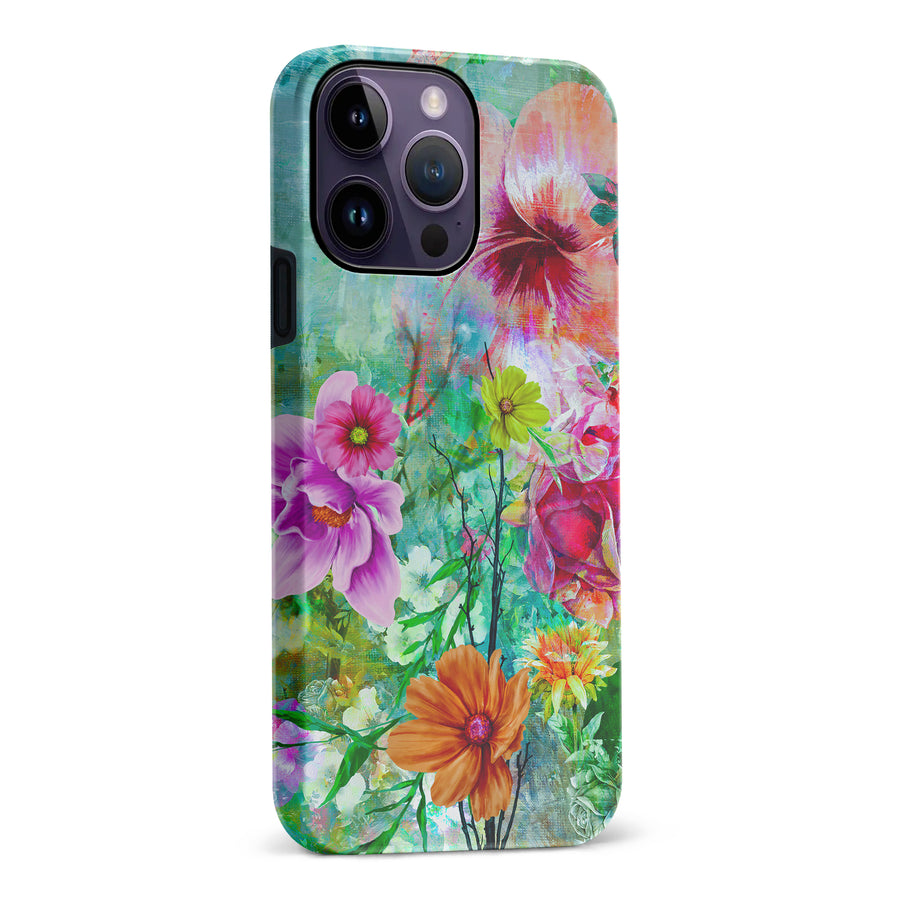 iPhone 14 Pro Max Radiant Springtime Painted Flowers Phone Case