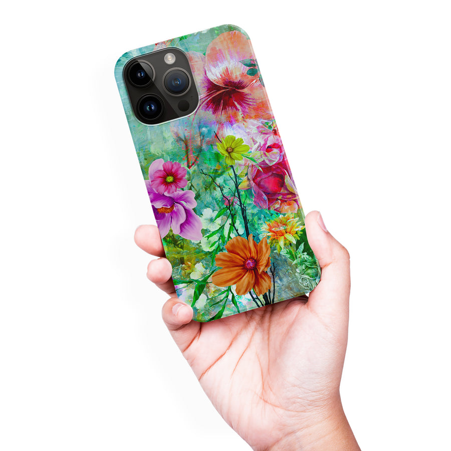 iPhone 15 Pro Max Radiant Springtime Painted Flowers Phone Case
