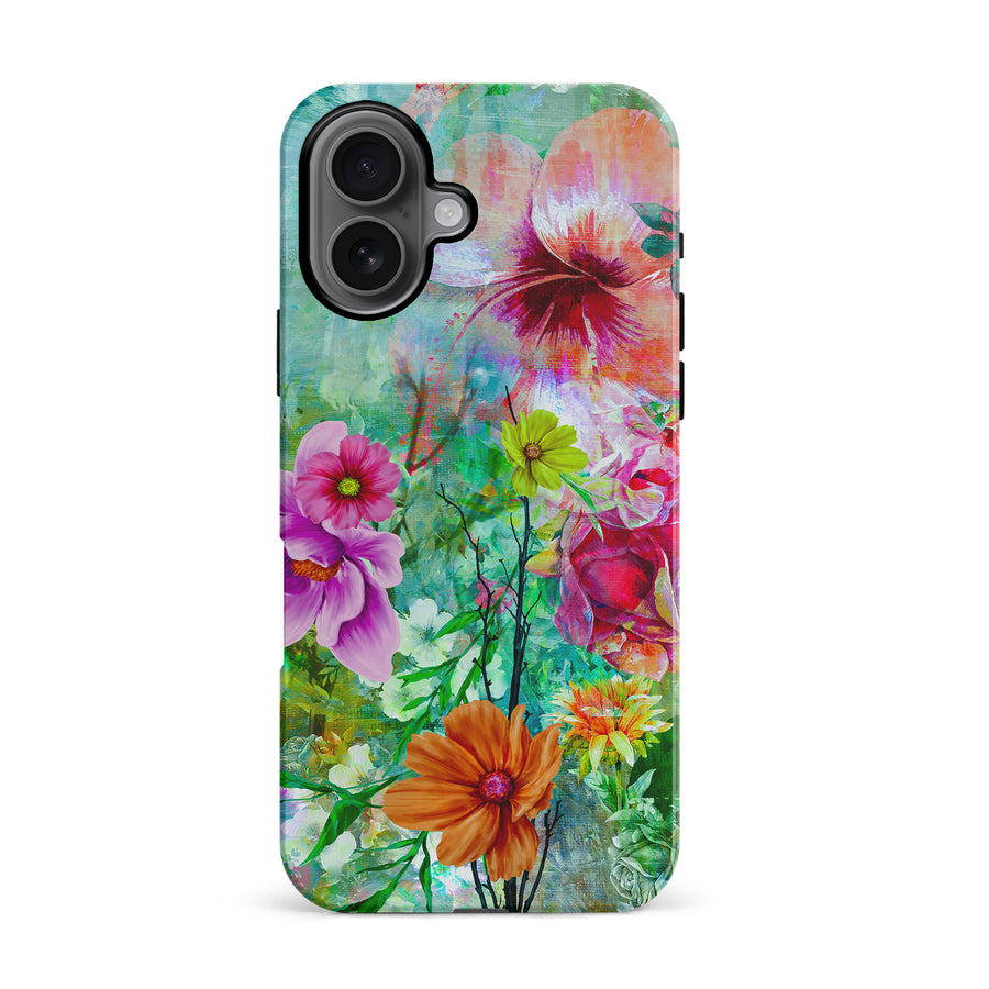 iPhone 16 Radiant Springtime Painted Flowers Phone Case