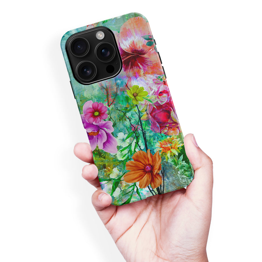 iPhone 16 Pro Max Radiant Springtime Painted Flowers Phone Case