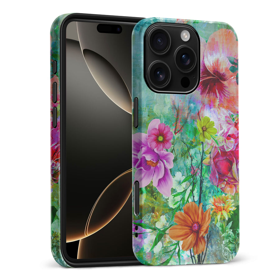 iPhone 16 Pro Max Radiant Springtime Painted Flowers Phone Case