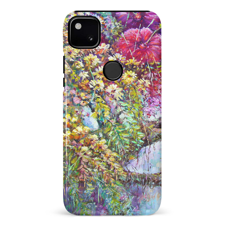 Google Pixel 4A Mystical Painted Flowerbed Phone Case