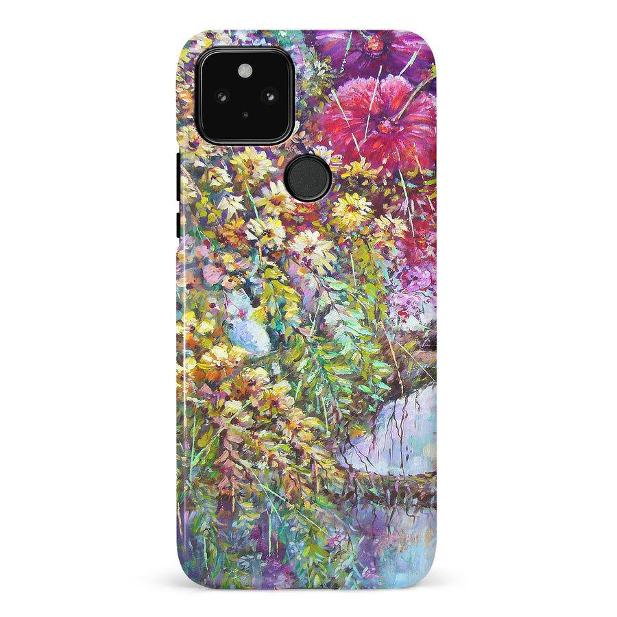 Google Pixel 5 Mystical Painted Flowerbed Phone Case