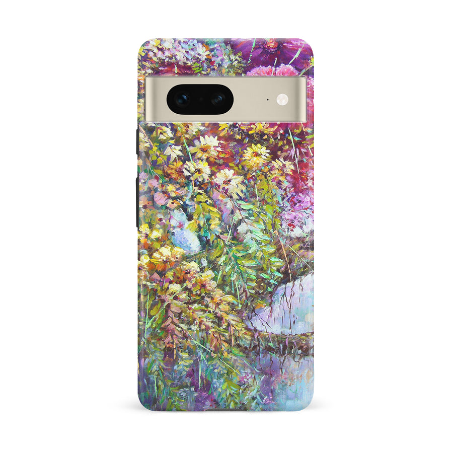 Google Pixel 7 Mystical Painted Flowerbed Phone Case