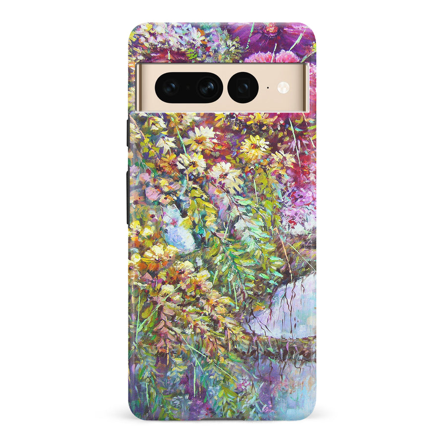 Google Pixel 7 Pro Mystical Painted Flowerbed Phone Case