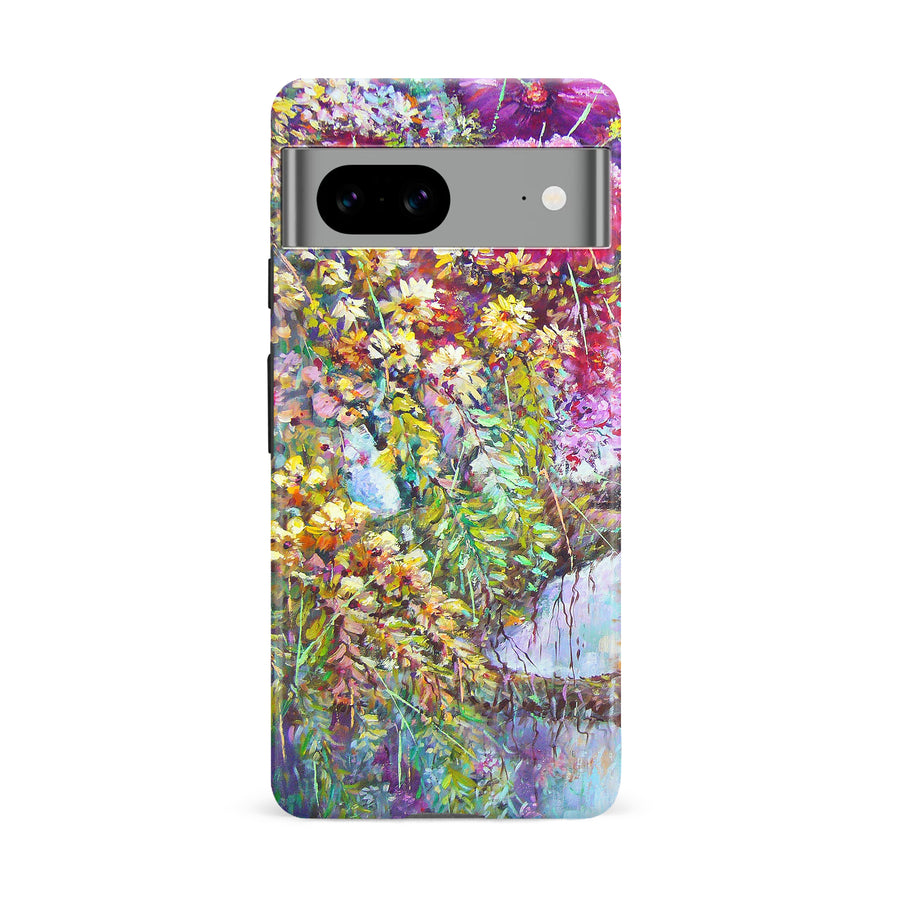 Google Pixel 8A Mystical Painted Flowerbed Phone Case