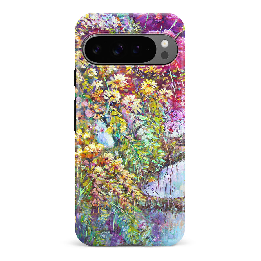 Google Pixel 9 Pro Mystical Painted Flowerbed Phone Case