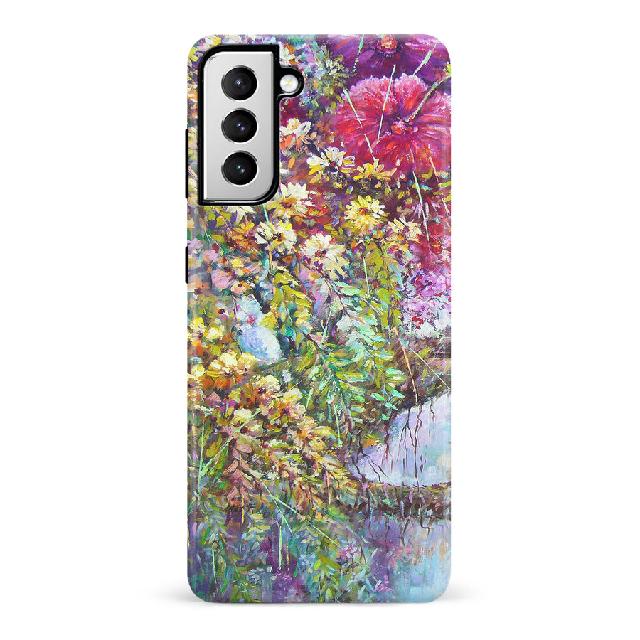 Samsung Galaxy S21 Mystical Painted Flowerbed Phone Case