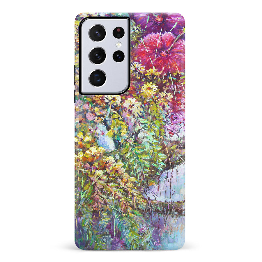 Samsung Galaxy S21 Ultra Mystical Painted Flowerbed Phone Case