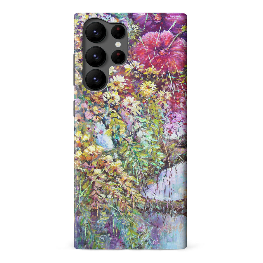 Samsung Galaxy S22 Ultra Mystical Painted Flowerbed Phone Case