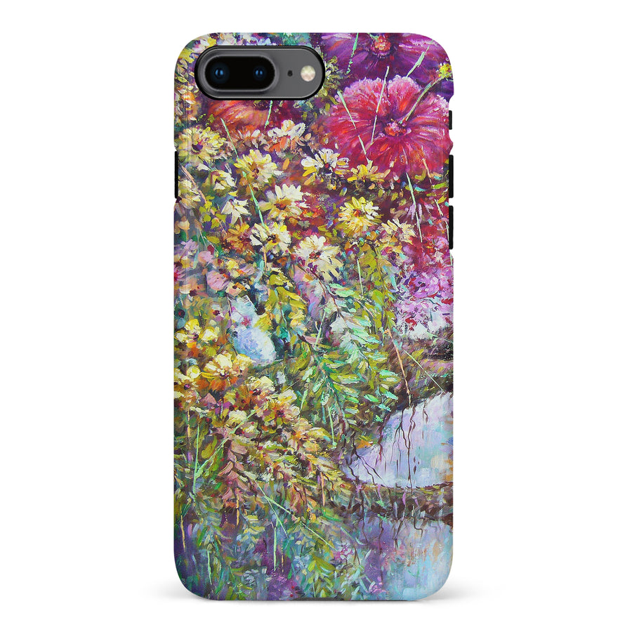 iPhone 8 Plus Mystical Painted Flowerbed Phone Case
