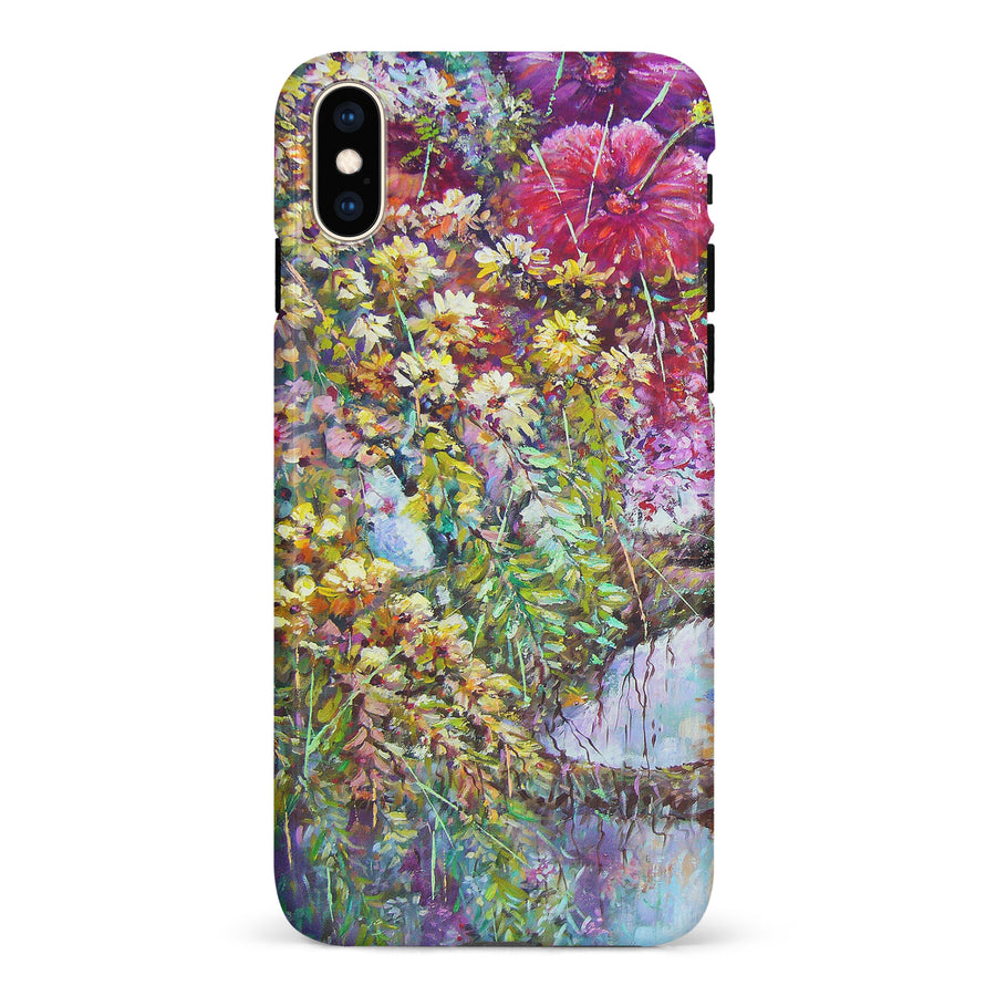 iPhone XS Max Mystical Painted Flowerbed Phone Case