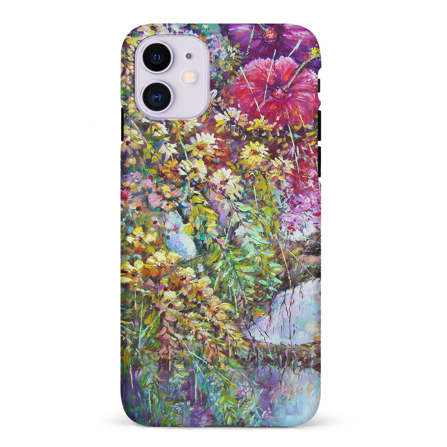 iPhone 11 Mystical Painted Flowerbed Phone Case