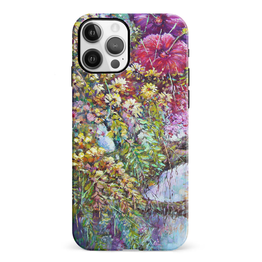 iPhone 12 Mystical Painted Flowerbed Phone Case