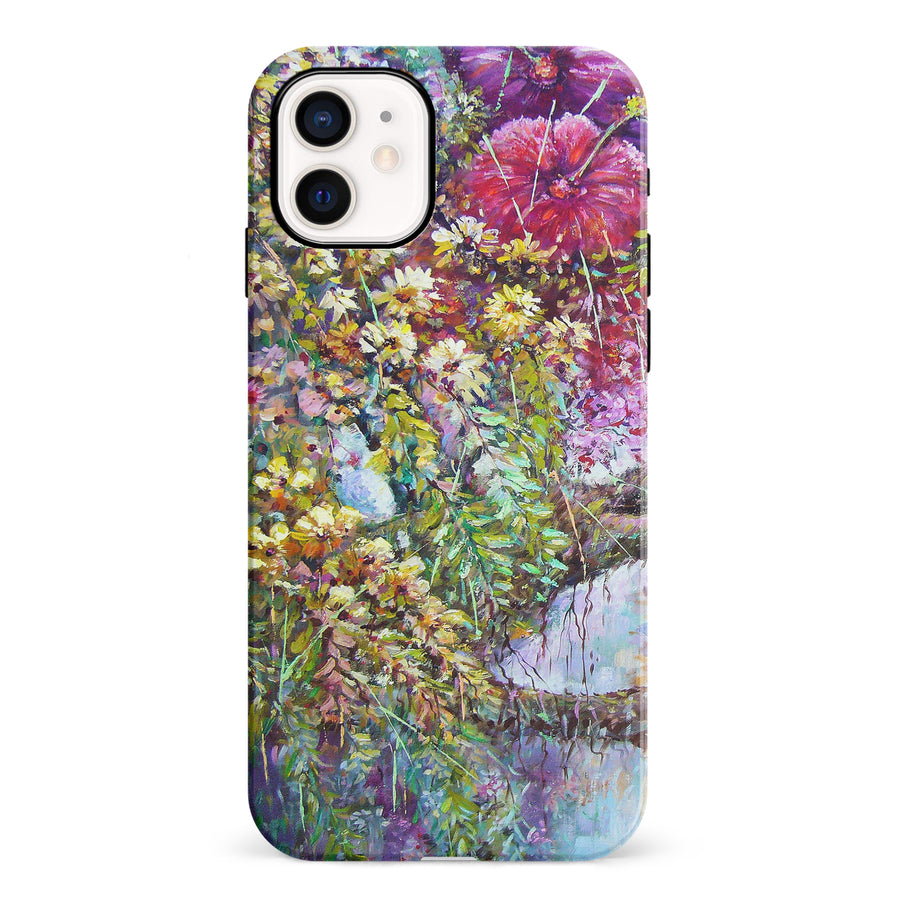 iPhone 12 Mini Mystical Painted Flowerbed Phone Case