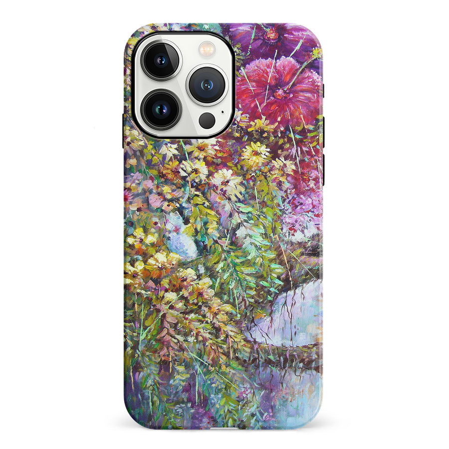 iPhone 13 Pro Mystical Painted Flowerbed Phone Case