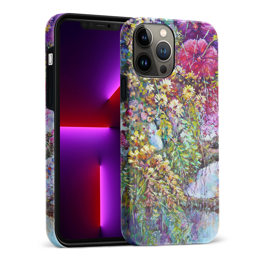 iPhone 13 Pro Max Mystical Painted Flowerbed Phone Case