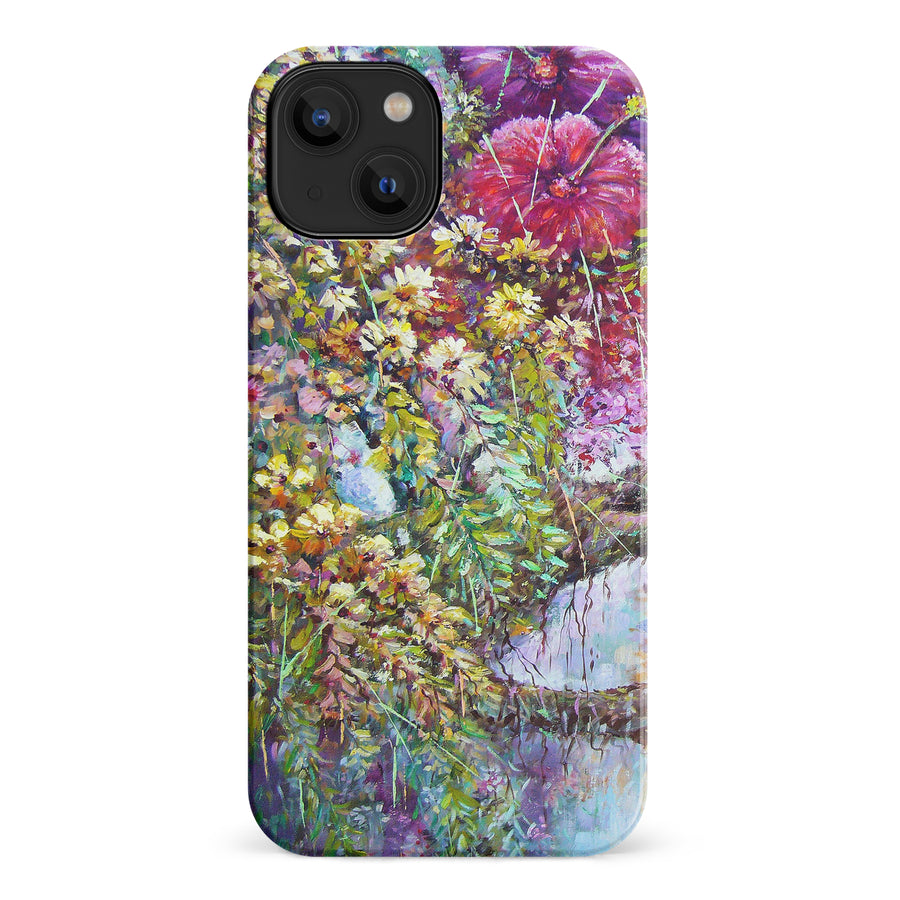 iPhone 14 Mystical Painted Flowerbed Phone Case