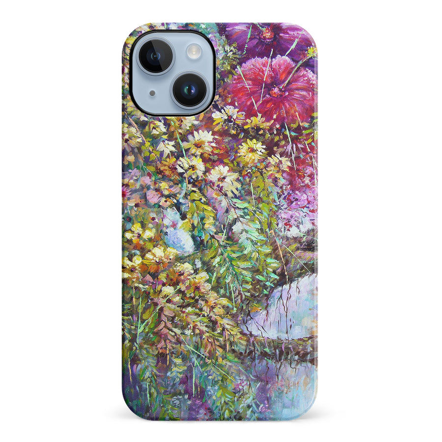 iPhone 14 Plus Mystical Painted Flowerbed Phone Case
