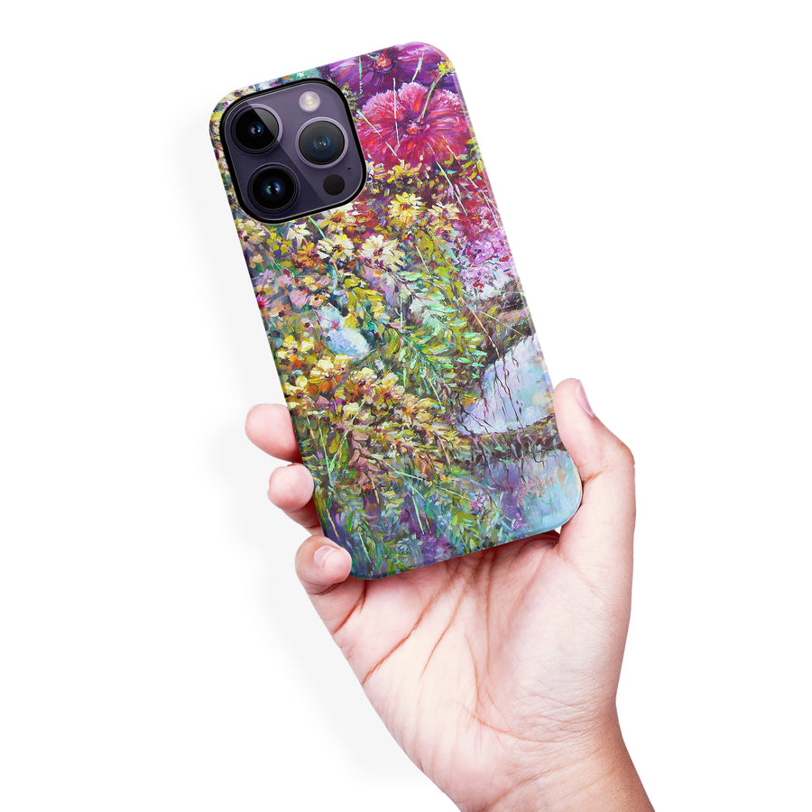 iPhone 14 Pro Max Mystical Painted Flowerbed Phone Case