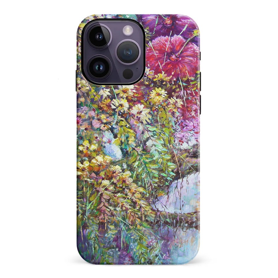 iPhone 14 Pro Max Mystical Painted Flowerbed Phone Case
