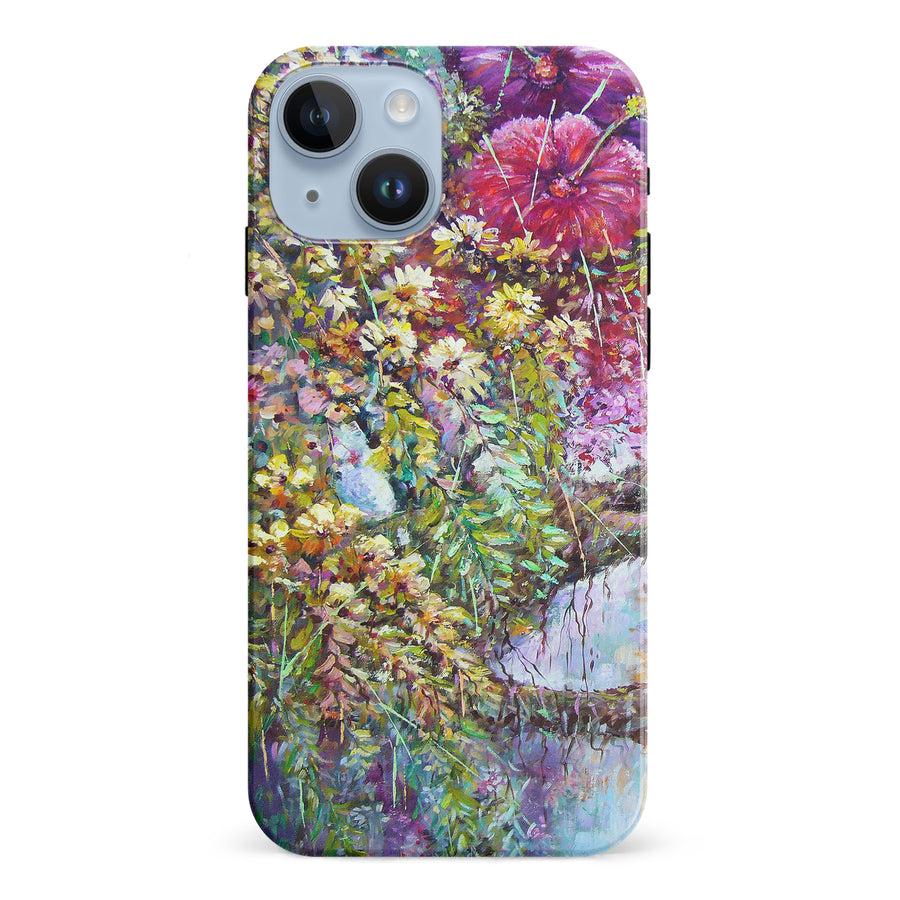 iPhone 15 Mystical Painted Flowerbed Phone Case