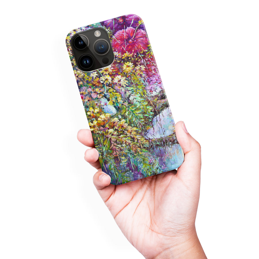 iPhone 15 Pro Max Mystical Painted Flowerbed Phone Case