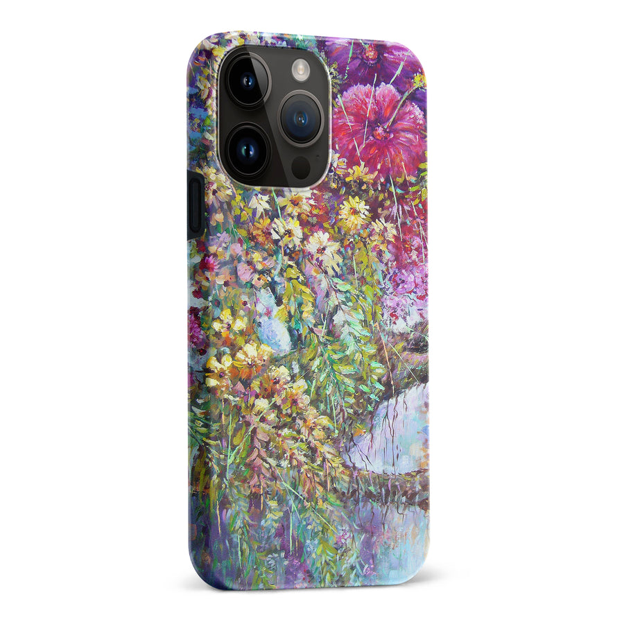 iPhone 15 Pro Max Mystical Painted Flowerbed Phone Case
