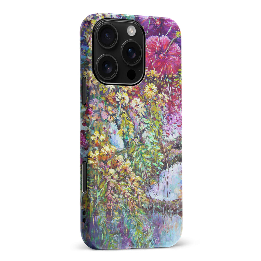 iPhone 16 Pro Max Mystical Painted Flowerbed Phone Case