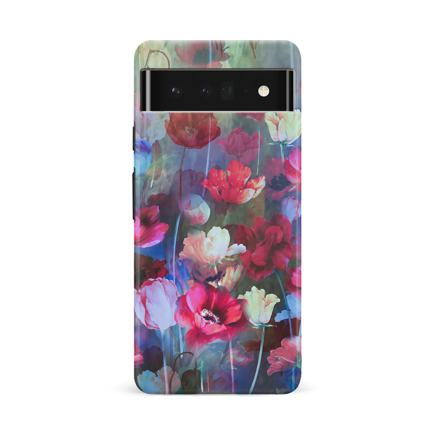 Google Pixel 6A Mystics Painted Flowers Phone Case