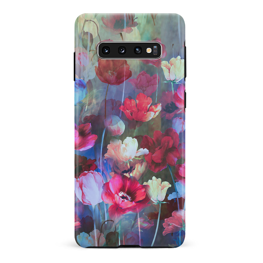 Samsung Galaxy S10 Mystics Painted Flowers Phone Case