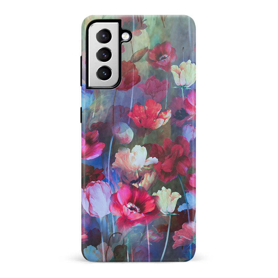 Samsung Galaxy S21 Mystics Painted Flowers Phone Case