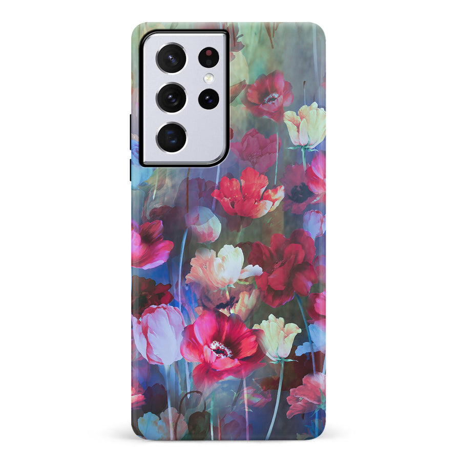 Samsung Galaxy S21 Ultra Mystics Painted Flowers Phone Case