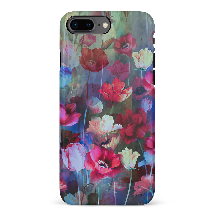 iPhone 8 Plus Mystics Painted Flowers Phone Case