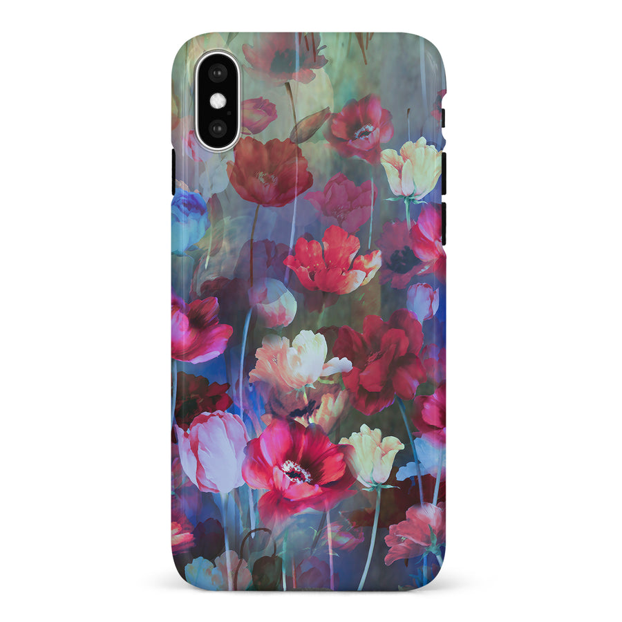 iPhone X/XS Mystics Painted Flowers Phone Case